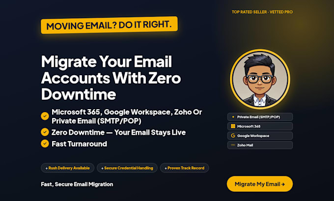 migrate your email accounts between microsoft 365, google workspace, zoho