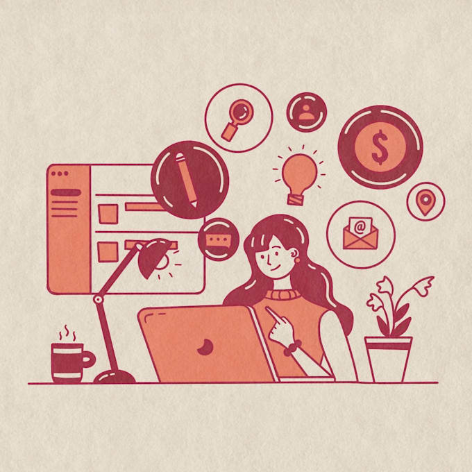 make flat design icon for you