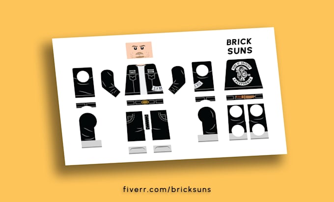 design decals for lego minifigure