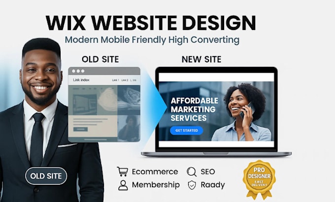 design wix website redesign wix ecommerce wix membership wix SEO speed website