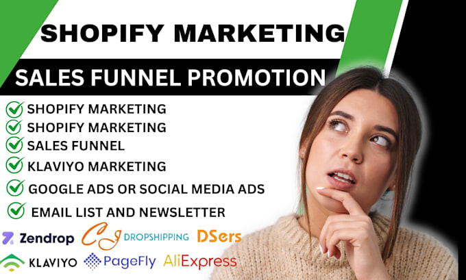 Do shopify marketing, sales funnel, shopify store promotion to boost ...