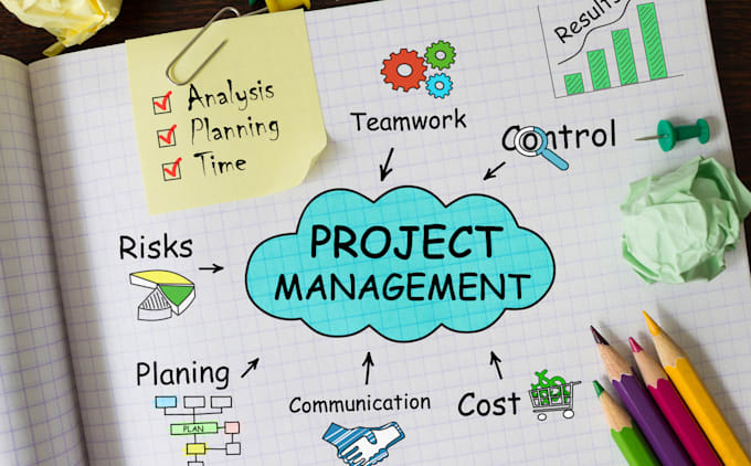 do project management assignments via gannt chart, bar graph etc