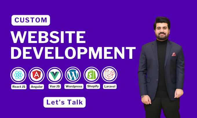 do custom website development and web app as full stack developer