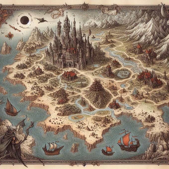 Create your fantasy map by mousoukou fiverr