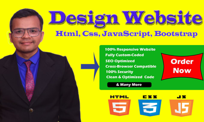 Design website in html, css, javascript, bootstrap by Kadia_neel | Fiverr