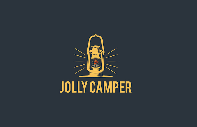 unique camping products logo design