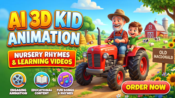 make viral ai nursery rhymes videos, kids songs, and 3d animated rhymes