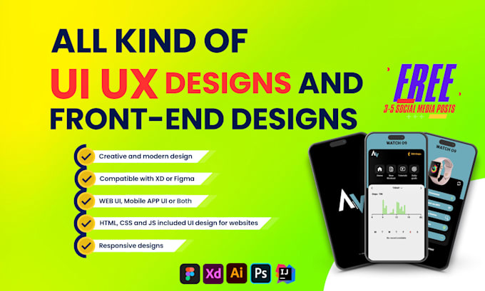 Create responsive ui ux design for your website or mobile app idea by ...