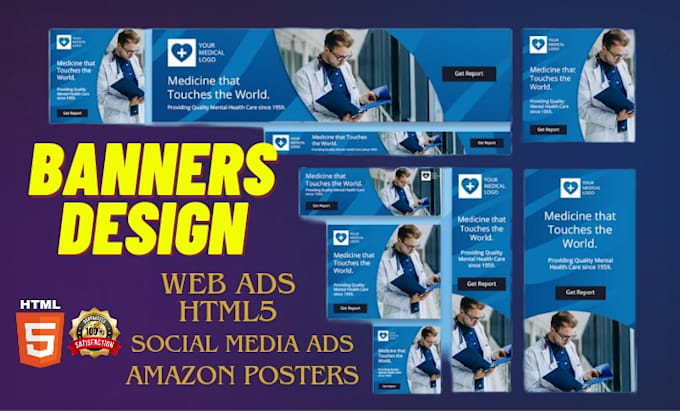 design unique attractive HTML5, amazon and google banner ads