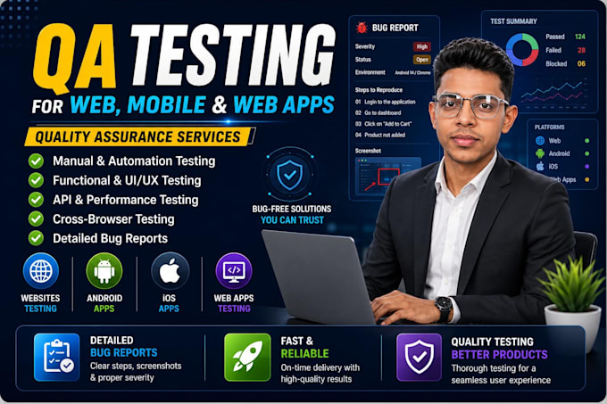 professional QA testing app,website for bugs and usability