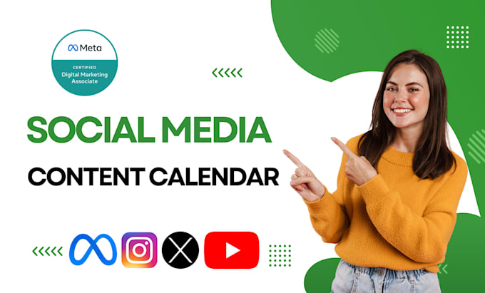 develop a social media content calendar for you