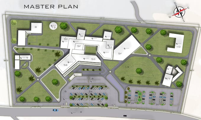 draw professionally map illustration site plan and landscape design