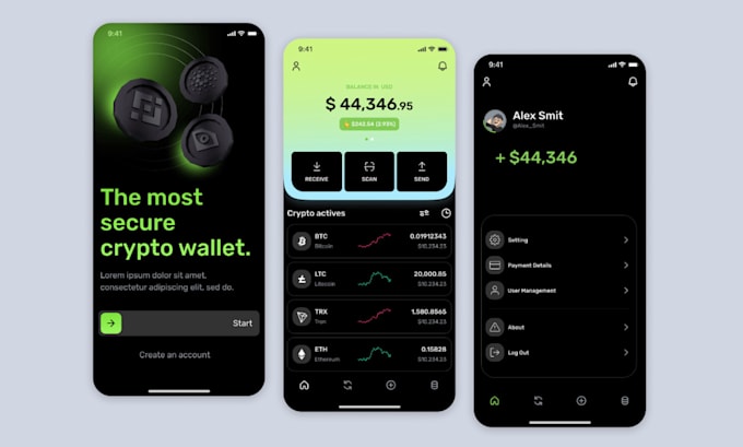 develop wallet app, payment app, fintech app, crypto wallet app