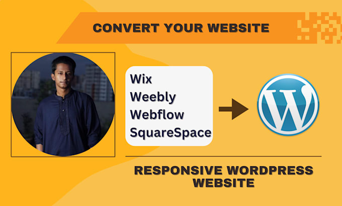 convert clone or transfer wix, weebly, webflow, squarespace to wordpress website