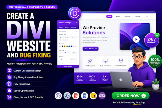create divi website and fix slow speed
