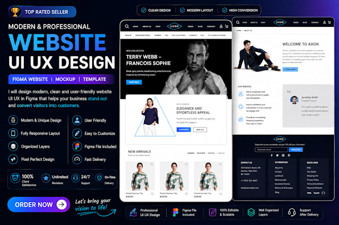 design a professional website UI UX design in figma