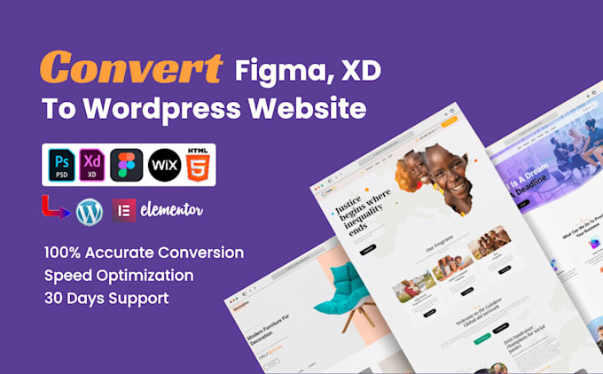 convert figma to wordpress website design using elementor pro