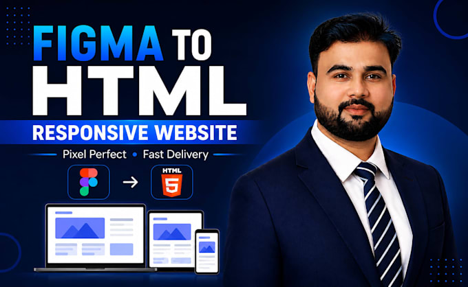 convert figma to responsive html css bootstrap website