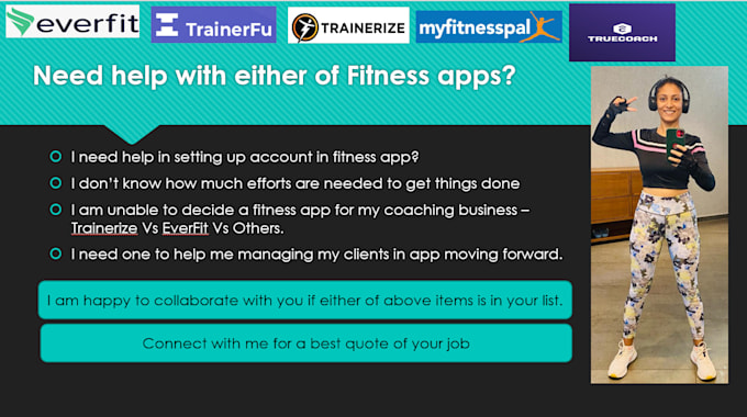 do anything for you on everfit, trainerize, trainerfu or app of your choice