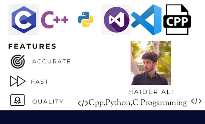 do cpp, python and c programming tasks and projects