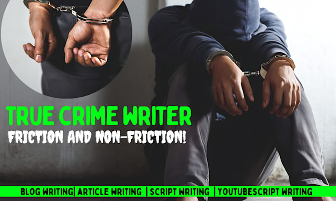research and write true crime script, murder american true crime story