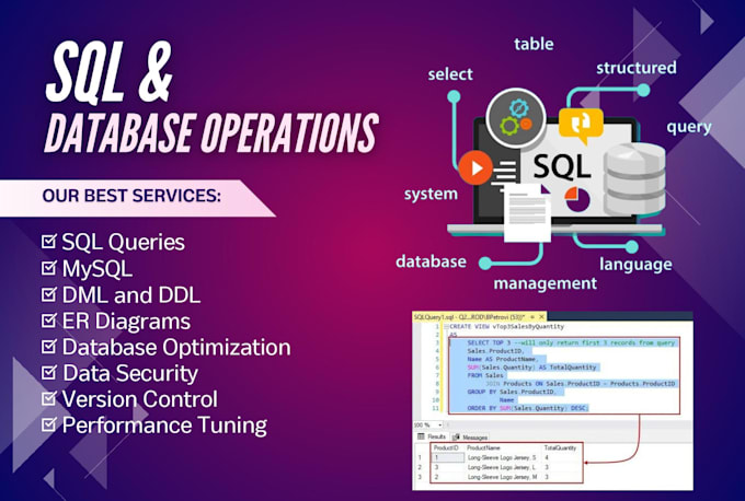 Do sql database projects, sql queries, create er diagrams for you by ...