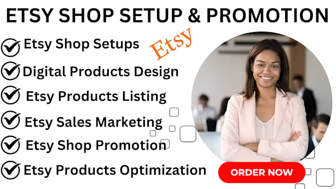 Do etsy shop set up, design etsy digital products and etsy listing by ...