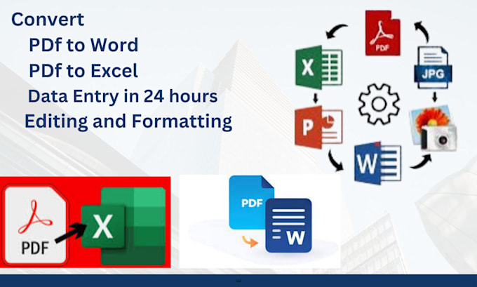 Convert pdf to word, pdf to excel or data entry in 24 hours by Fiza ...