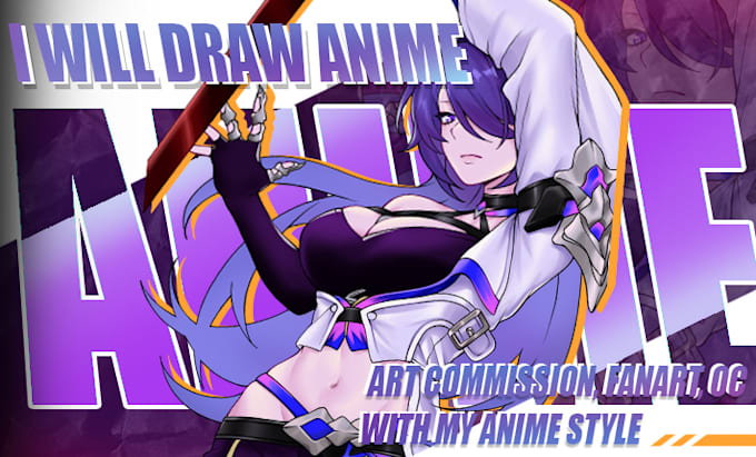 draw anime, fanart, design character with my art style