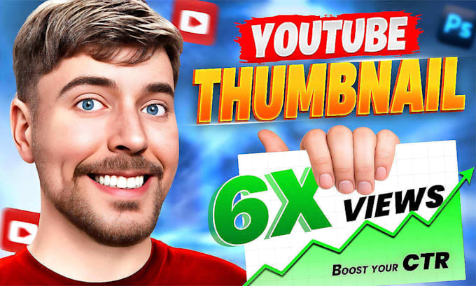design professional youtube thumbnail in 2 hours