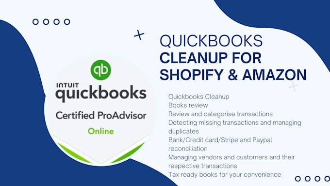 do amazon bookkeeping and shopify bookkeeping in quickbooks and xero