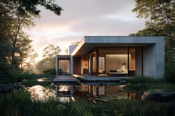 create midjourney architectural visuals for architects