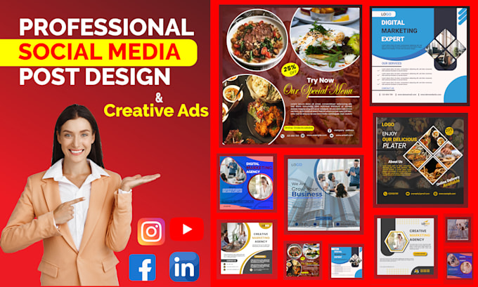 Professional social media post design and creative facebook ads