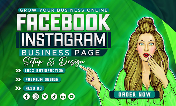 create and setup facebook and instagram business page professionally