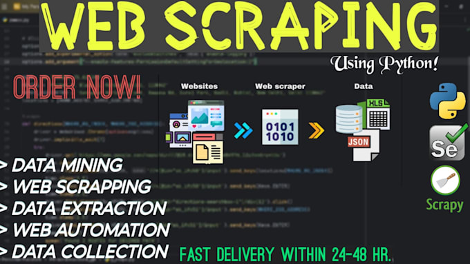 Scrape data from any website,web scraping, automation python by ...