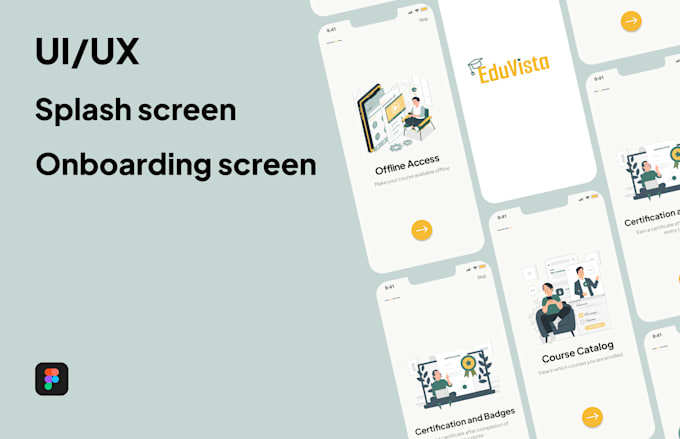 Design splash and onboarding screen for your mobile app by Khan_rafey ...