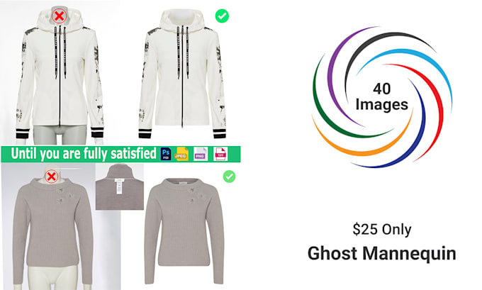 do symmetrical ghost mannequin or neck joint