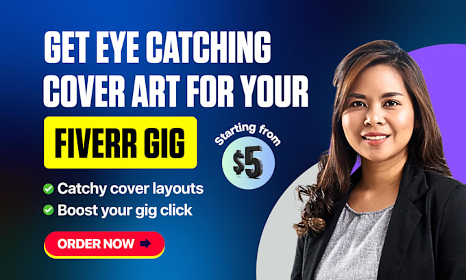 design an eye catching fiverr gig image in 24 hours