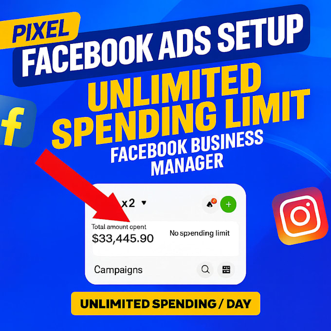 create unlimited spending limit facebook business manager or ads account