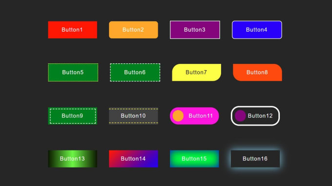 Create animated buttons using html,css and js by Hasnainmehdii | Fiverr
