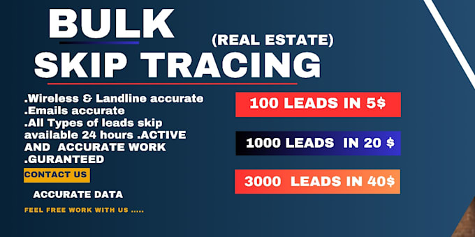 do real estate skip tracing lead genration and cold calling