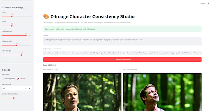 provide a platform for z image lora training