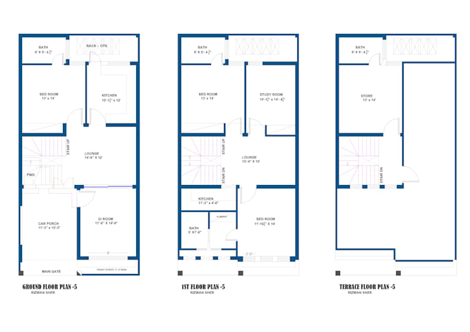 draw floor plan, site plan from the rough sketch