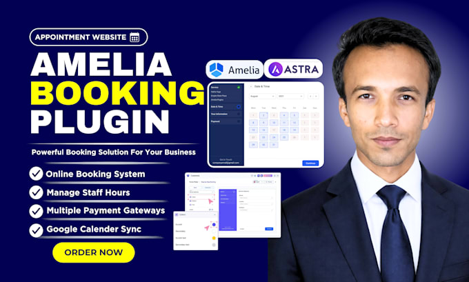 install amelia pro booking plugin and create an appointment booking website