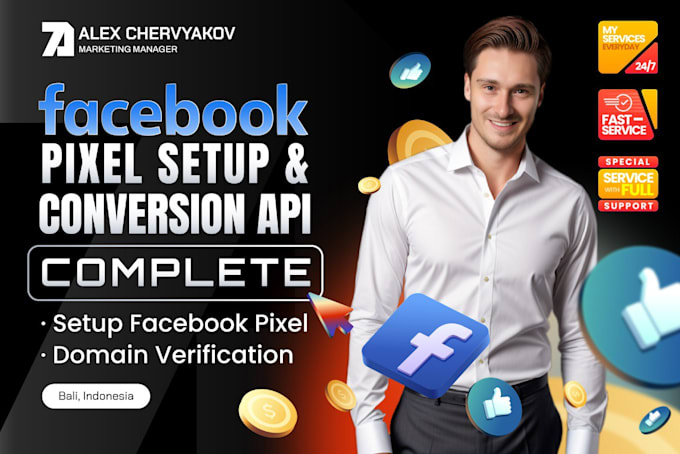 setup meta facebook pixel, tilda, shopify, conversion API, fix pixel wordpress