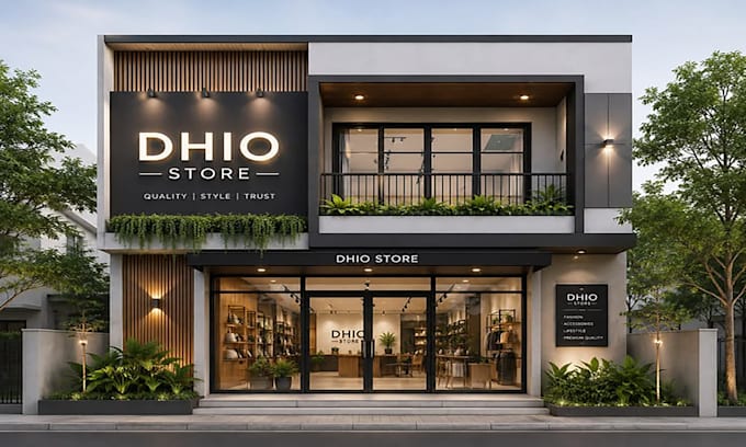 design a professional storefront and custom retail shop