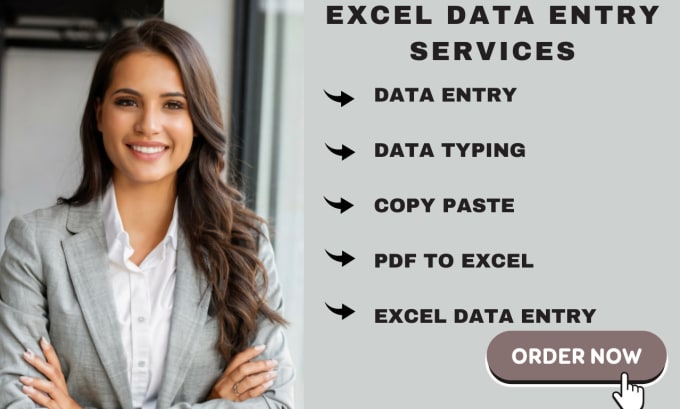 do excel data entry, data entry, copy paste, typing and convert pdf to excel