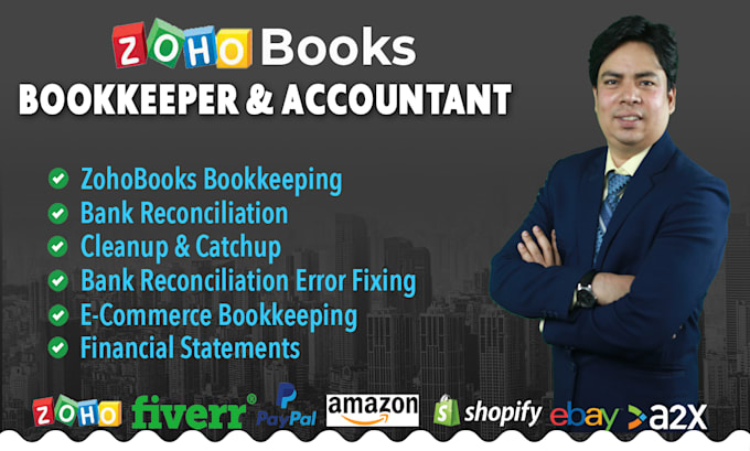do bookkeeping, reconciliation, cleanup, error fixing in zoho books