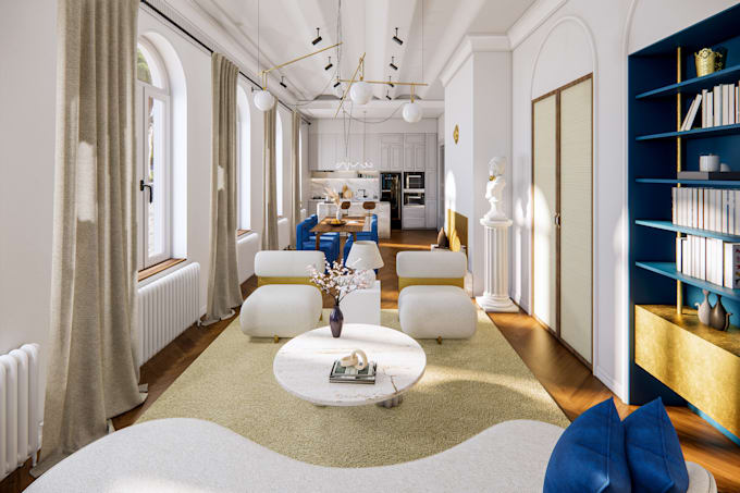 design a modern and minimalist interior for your apartment