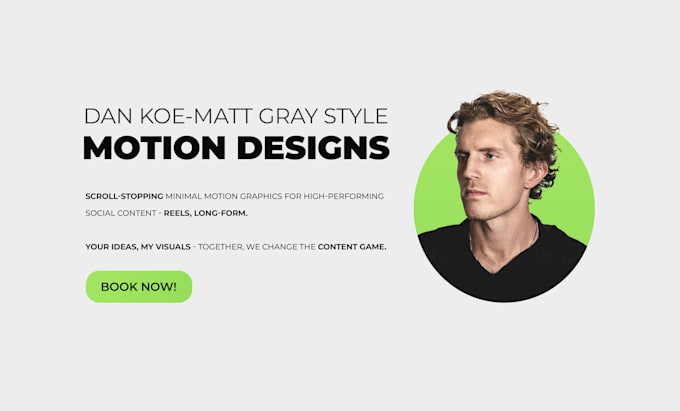 create dan koe and matt gray style motion graphic designs